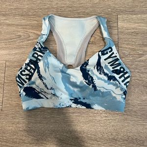 Gymshark blue camo sports bra